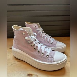 Converse All Star Move Platform Hi Top Trainers Lilac/Pale Amethyst W Size 10
